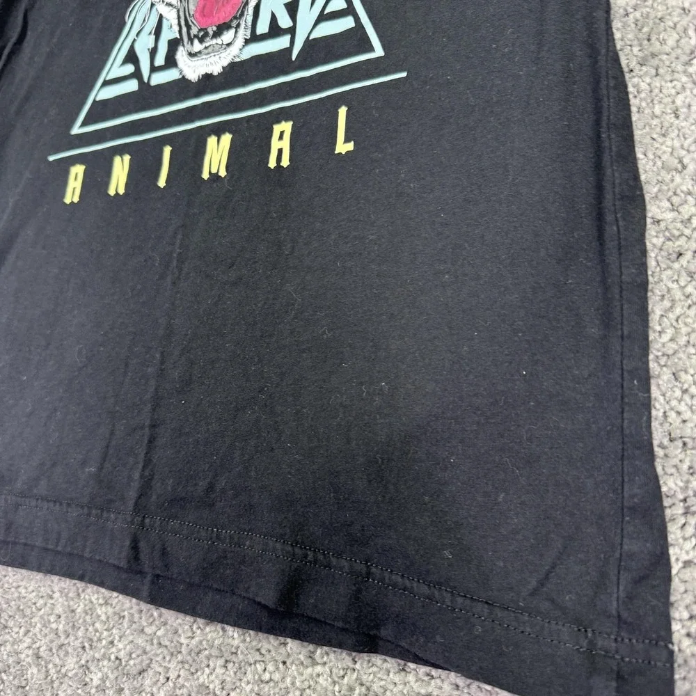 Bella + Canvas Shirt Mens Small Black Def Leppard Animal Graphic Tee Rock Band